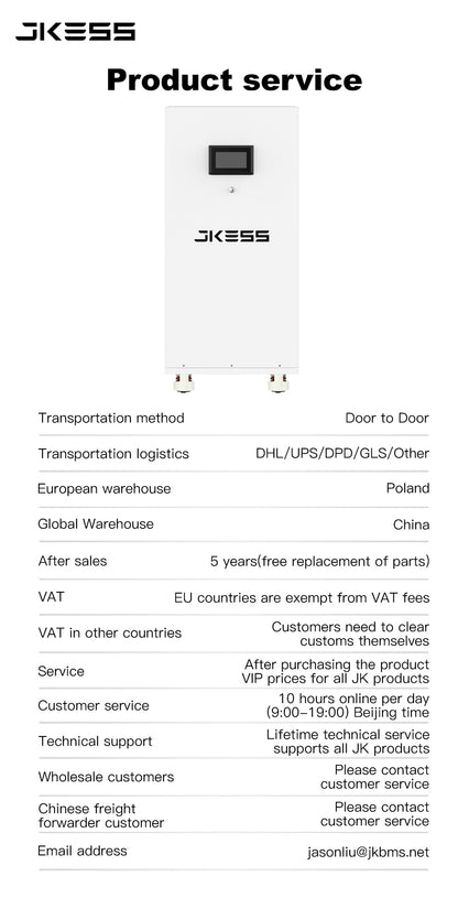 Eu Stock JK ESS Lifepo4 Battery Box with Jk Bms V19 16s 48v 200a Diy Battery case 280Ah 314Ah 51.2V 15Kwh Lifepo4 Home Storage System