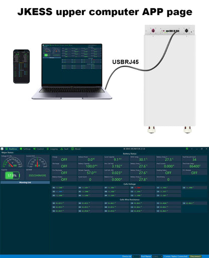Eu Stock JK ESS Lifepo4 Battery Box with Jk Bms V19 16s 48v 200a Diy Battery case 280Ah 314Ah 51.2V 15Kwh Lifepo4 Home Storage System