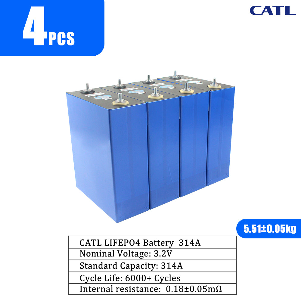 EU Stock LiFePO4 CATL 314Ah Battery Brand New Grade A Rechargeable Cells For DIY 12V 24V 48V 72V Battery Pack,RV,EV,Solar