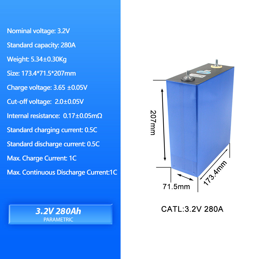 New Arrival ! EU Free Shipping CATL 280Ah CB310 LiFePO4 3.2V Grade A Battery 6000 cycles for Home Energy Storage System, EV, PV