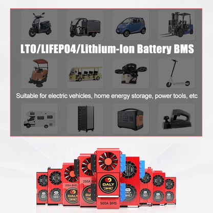 HAKADI DALY Smart LiFePO4 Battery BMS 4S 8S 16S 24S 12V 24V 48V 72V with Bluetooth WiFi