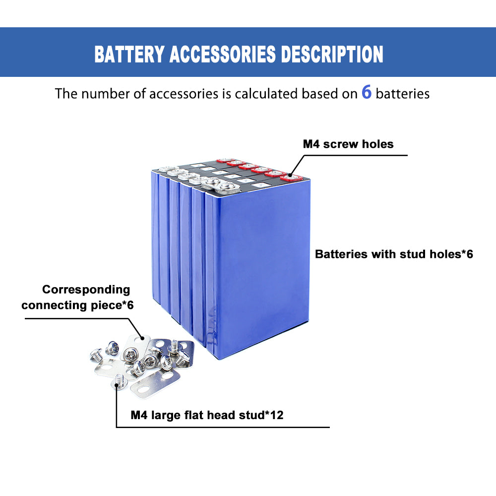 6-24PCS SCIB 2.3V 2.9Ah LTO Rechargeable Battery 25000+ Cycle Life M4 Studs For DIY Battery Pack 12V 24V 48V