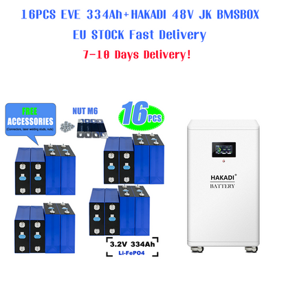 HAKADI 48V LiFePO4 Battery BOX With JK BMS For 16S 280Ah-314Ah, Solar System