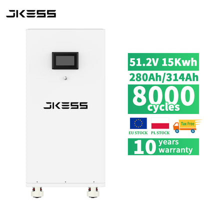 Eu Stock JK ESS Lifepo4 Battery Box with Jk Bms V19 16s 48v 200a Diy Battery case 280Ah 314Ah 51.2V 15Kwh Lifepo4 Home Storage System