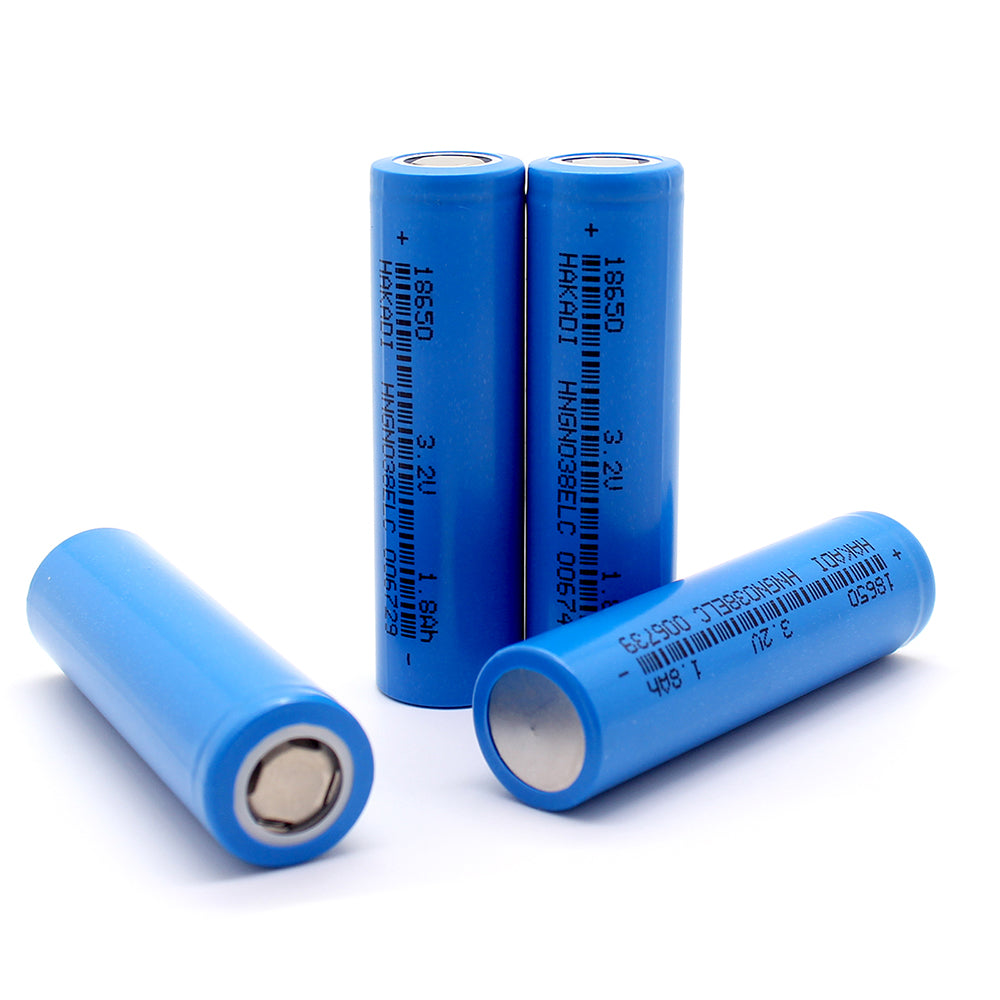 HAKADI 18650 3.2V 1800mAh Lifepo4 Rechargeable Battery Cell Cycle Life 3000+ For DIY battery pack flashlight