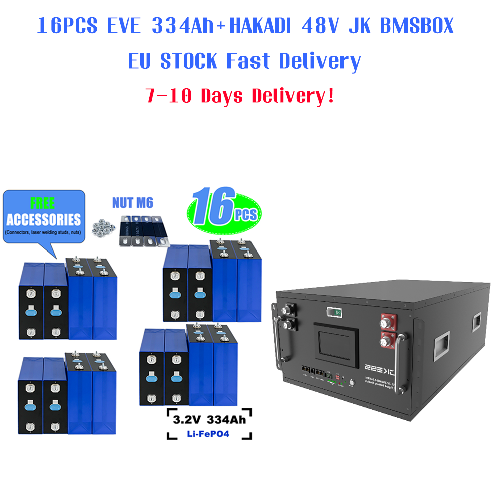 EU STOCK EVE LF334 334Ah LiFePO4 Battery Grade A Cells for Solar energy off-grid systems,DIY Battery Pack