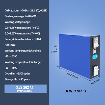 Lifepo4 Lishen 200/202Ah Batteries Original Brand New Grade A Rechargeable Battery For DIY 12V 24V 48V 200Ah Solar System RV Boat Power