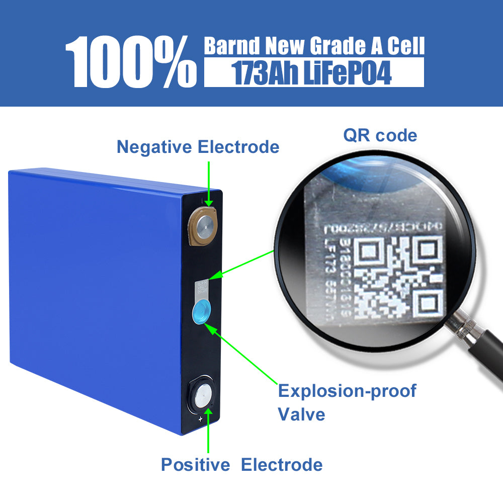 EVE LF173 LiFePO4 3.2V 173Ah Grade A Prismatic Battery Cells For RV, Boat,Off-grid power system