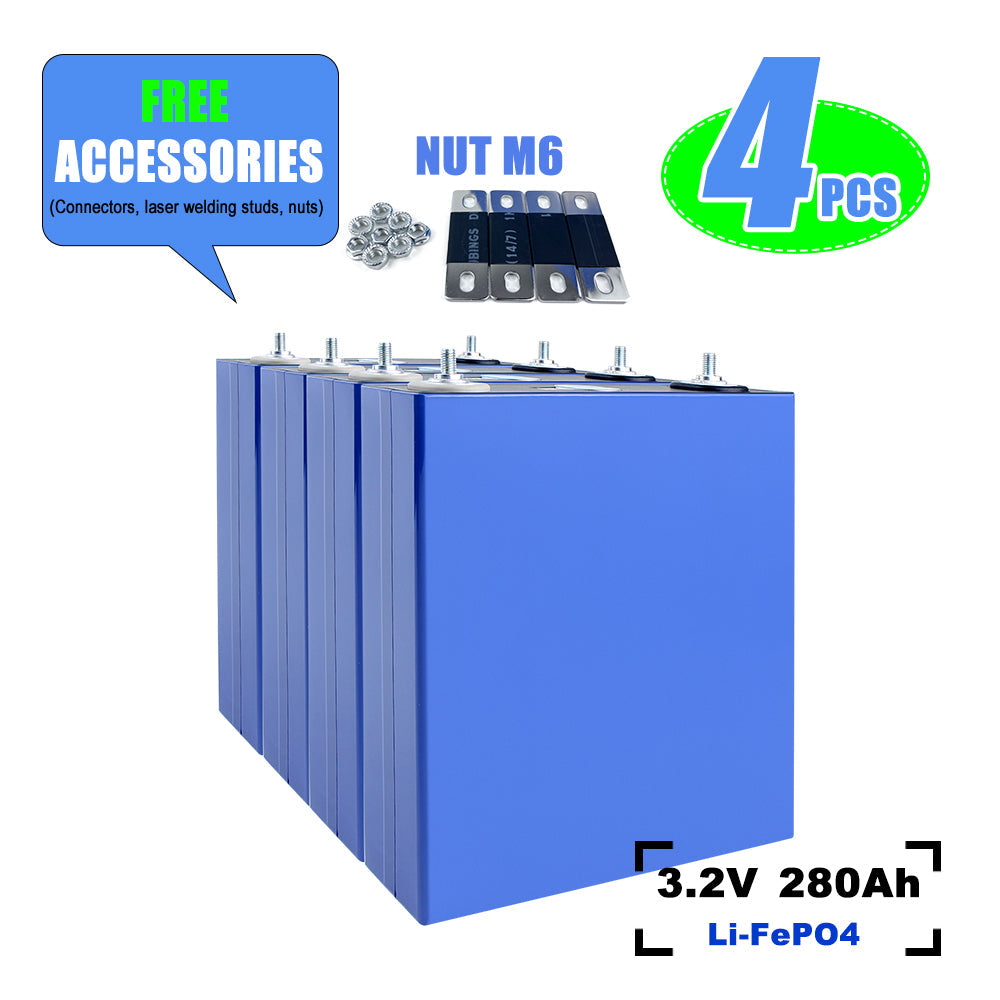 UK STOCK EVE LF280K LiFePO4 280Ah Battery Rechargeable Deep cycle Cell for energy storage,Home Solar Energy,DIY 12V 24V 48V 72V battery Pack