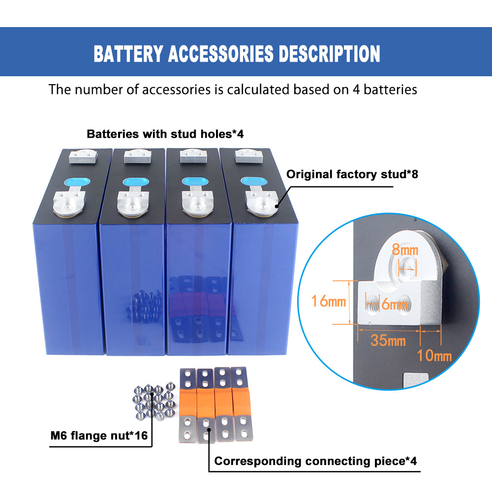 USA STOCK EVE LF280K LiFePO4 3.2V 280Ah Grade A Cells Rechargeable Deep cycle Cell for energy storage,Home Solar Energy,DIY Battery Pack