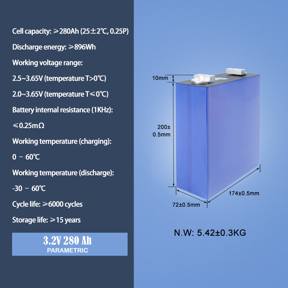 USA STOCK EVE LF280K LiFePO4 3.2V 280Ah Grade A Cells Rechargeable Deep cycle Cell for energy storage,Home Solar Energy,DIY Battery Pack