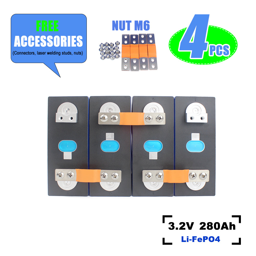 USA STOCK EVE LF280K LiFePO4 3.2V 280Ah Grade A Cells Rechargeable Deep cycle Cell for energy storage,Home Solar Energy,DIY Battery Pack