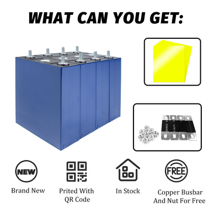 CALB L173F280A 3.2V 280Ah 9000+ Cycles LiFePO4 Grade A Prismatic Cells For Solar Energy System, RV, EV, PV