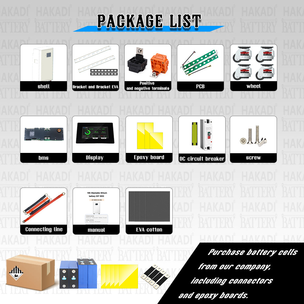 Eu Stock JK ESS Lifepo4 Battery Box with Jk Bms V19 16s 48v 200a Diy Battery case 280Ah 314Ah 51.2V 15Kwh Lifepo4 Home Storage System