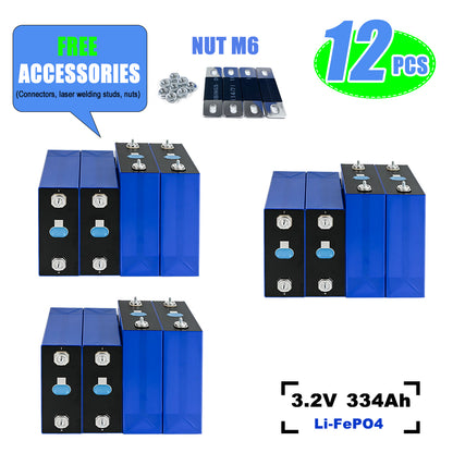 EU STOCK EVE LF334 334Ah LiFePO4 Battery Grade A Cells for Solar energy off-grid systems,DIY Battery Pack