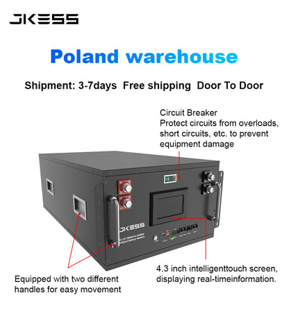 JK BMS ESS 48V LiFePO4 Battery DIY Box JK Bms 200A V19 V15 16S Stackable Battery case 51.2V 280Ah 314Ah 15Kwh 16Kwh